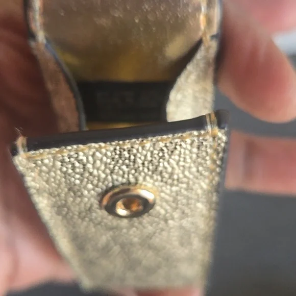 Michael Kors Logo Metallic Gold Lipstick Holder with Gold Chain - Picture 5 of 8